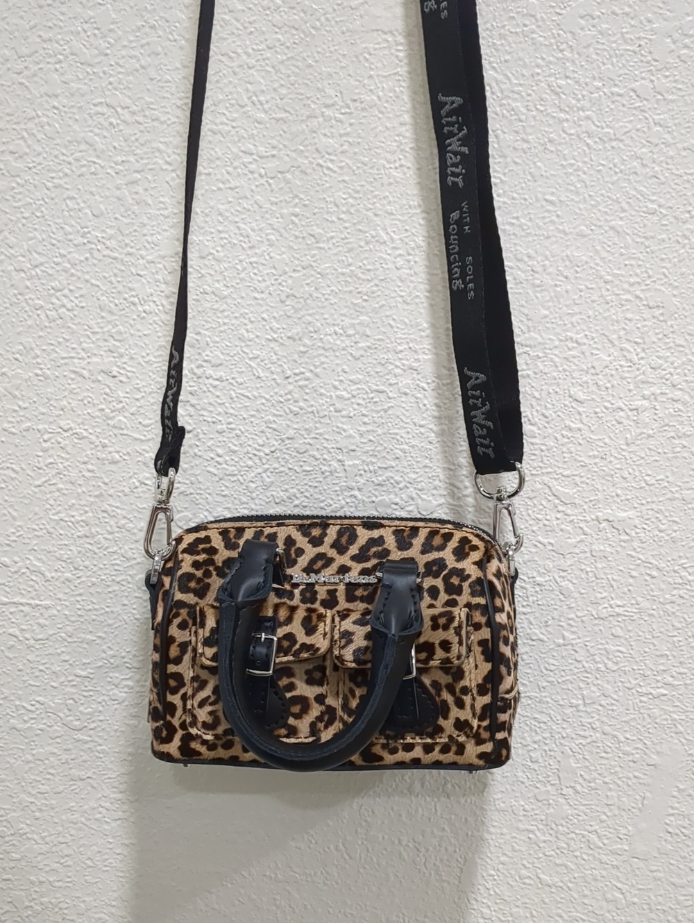 DrMartens Micro Leopard Print Crossbody Bag